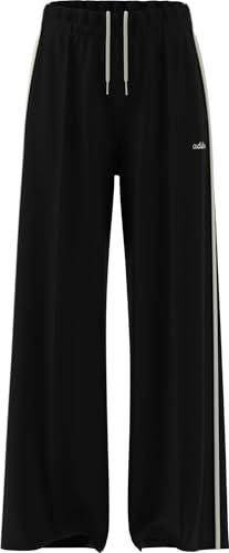 adidas Womens Seasonal Essentials Colorpop Pants with Embroidered Graphic, Black/Off White, XXL