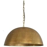Hammered Brass Dome Pendant Light, Antique Pendant Light Brass Lampshade Ceiling Light Kitchen Island Light,Copper Lampshade 