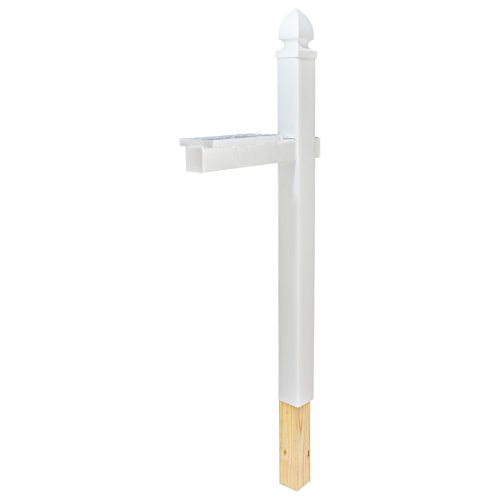 Gibraltar Mailboxes Whitley 4x4 RustProof Plastic White, CrossArm