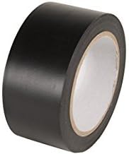 5S Premium Vinyl Safety and Dance Floor Marking and Splicing Tape, 6 mils Thick, 108 feet Length x 2 inches Wide, Black (One Roll)