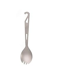 iBasingo 3 en 1 titanio Spork con abrebotellas de