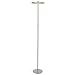Brightech Halo Flippable LED Torchiere Super Bright Floor Lamp - Tall Standing Modern Pole Light for Living Rooms & Offices - Dimmable Uplight for Reading Books in Your Bedroom etc - Platinum Silver
