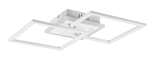 Reality Leuchten Venida R62793431 Led-plafondlamp, metaal, mat wit, incl. 25 watt LED, schakelaar dimmer