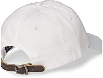 beige polo hat with leather strap