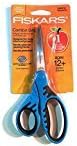 Fiscars Scissor Comfort Grip Blue and Black 4" Handle; Stainless Steel 3.75" Blades - Student Scissors.