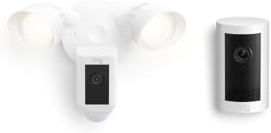 Ring Floodlight Cam Plus, Wired with Ring Outdoor Cam Plus, Battery