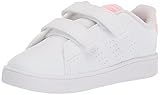 adidas Advantage Tennis Shoe, White/White/Acid