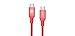 USB Type C to Type C Reversible Adapter / Connector Cable In Your Favorite Apple & Device Colors, Aluminum Shell, 6.6ft Tangle Free Braided Cord For Charging, Data Transfer by Adam Elements - Red