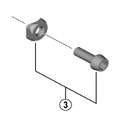SHIMANO Unisex Y2jp98010 FD-R9250 Clamp Screw And Radius Washer, Silver