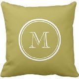 Lightinglife Square Pillow 18 X 18 Brass High End Colored Monogrammed Pillow Cover