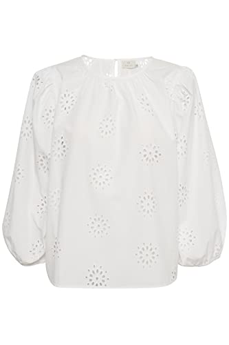 KAFFE Kabellis-Bata Blusas, Chalk, 34 para Mujer