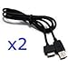 Bluecell 2 pcs Black 1.1 Meters replacement USB Data/charge/Sync cable for PS Playstation Vita