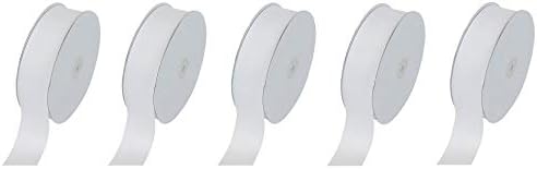 Creative Ideas Solid Grosgrain Ribbon, 1-1/2-Inch by 50-Yard, White (Fіvе Расk)