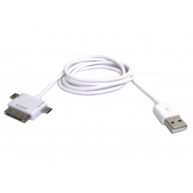HDMIHOME 3 in 1 USB DATA CHARGER CABLE FOR Apple iPad iPad2 iPhone4 & Mini Micro USB