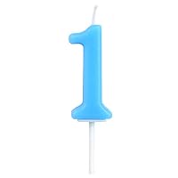Birthday Candle Numbers, Dollet Cute Blue Birthday Cake Candle Number 1