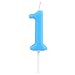 DOBMIT Ice Blue Birthday Candle for Cupcake Smash Cake, Number 1