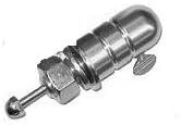 Wheeler Whip One ATV Safety Flag Silver 1/4 Inch Shorty Quick Release Mount - Holder