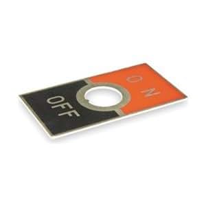 Amazon.com: Toggle Switch Legend Plate, On/Off, Alum: Industrial ...