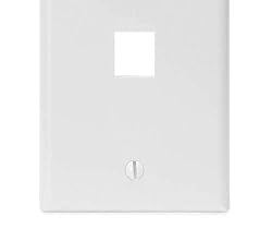 Leviton 1-Port QuickPort Wall Plate, 41080-1WP, White