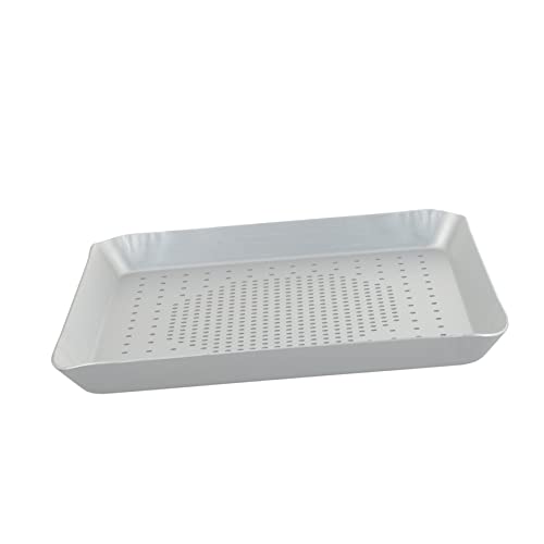 Hemobllo Breathable Perforated Pizza Pan Square Alloy Baking Tray for Even Heat Conduction Resistant Anodized Coating Oven Safe Up for Home and Professional Use