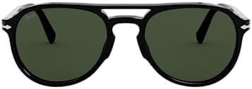 Amazon.com: Persol Unisex PO3264S Round Sunglasses, Black/Gold
