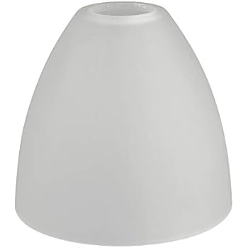 White Glass Bell Shade - Lipless with 1-5/8-Inch Fitter Opening ...