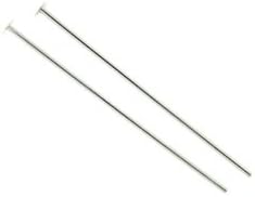 Sterling Silver (.925) Head Pins 22 Gauge, 3 Inches (20)