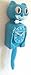 Limited Edition Scuba Blue Kitty-Cat Clock - Made by Kit-Cat Klock® 3/4 Size Authentic