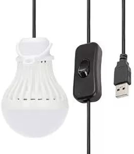 USB LED Lamp for Camping, Hiking, Fishing ,Hunting, Backing and Orther Activities,portable USB Bulb for Emergency, Blackouts and Children Bed Room (white)