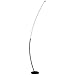 Brightech Sparq 2 - Arc LED Floor Lamp - Modern Over The Sofa Living Room Light - Warm White Arch Lighting for Bedrooms or Offices - Dimmable Minimalist Pole – Jet Black