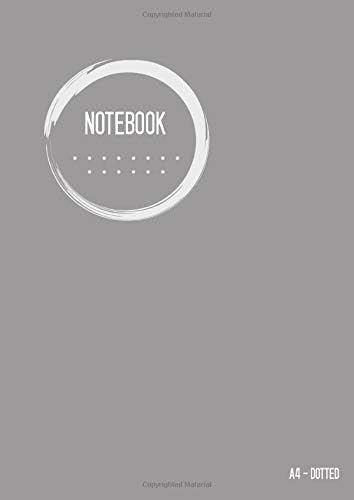 Dotted Notebook A4: Journal Notebook Gray, Cool Circle Design, Blank, Dot Grid Matrix, Large, , Soft Cover, Numbered Pages, No Bleed (A4 Dotted Notebook Journals)