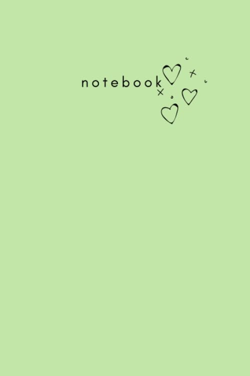 Mint Heart Notebook: Simple Light Green Notebook, Plain Mint Journal, Diary (110 Pages, Blank, 6 x 9): (Heart Cover Notebook, Mint Notebook, Plain Green Notebook)