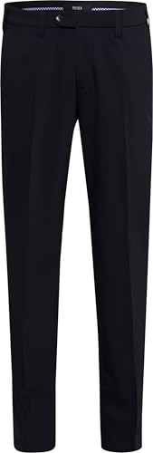 EUREX Pantalon Jan Flatfront en Laine Vierge mélangée pour Homme, Bleu Marine, 33W / 32L