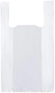 White Plastic Polythene Vest Style Carrier Bags - Supermarket Size 11 x 17 x 21" Shopping Gift Boutique Cash N Carry Market Stall Uk Store 247 (2000)