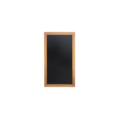 Securit 56 x 120cm Lacquered Finish Long Wall Chalk Board - Teak