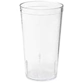 G.E.T. Unbreakable Stackable Restaurant Plastic Tumbler/Cup (Set of 12) 12 Ounce Clear | For Restaurants and Home, Dishwasher Safe, BPA Free