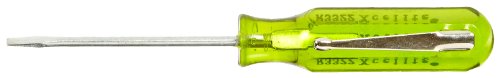 Click Here to See More Images Xcelite R3322 Chrome Vanadium Steel Slotted Round Blade Pocket Clip Screwdriver, Green Handle, 3/32