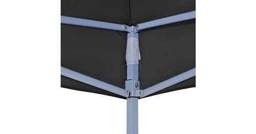 Partyzelt-Dach 4x3 m Schwarz 270 g/m² Gartenbauten Pavillon-Rahmen Dächer für Pavillions stabil – Bild 7