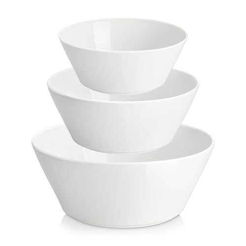 MALACASA White Serving Bowls