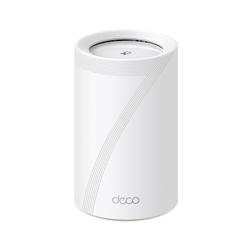 TP-Link Deco BE65 WiFi 7 Mesh (1 Pack), BE9300 Tri-Band Router und Repeater, 6 GHz, 2.5 Gbit/s Ethernet Port, 9 Gbps Geschwindigkeit, WPA3, 320 MHz Kanäle, Alexa, HomeShield