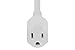 SF Cable 3ft 16/3 AWG Ultra Low Profile NEMA 5-15P Right Angle to NEMA 5-15R Power Cord, White