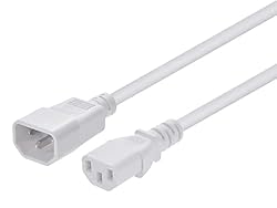 Monoprice Extension Cord - 3 Feet - White | IEC