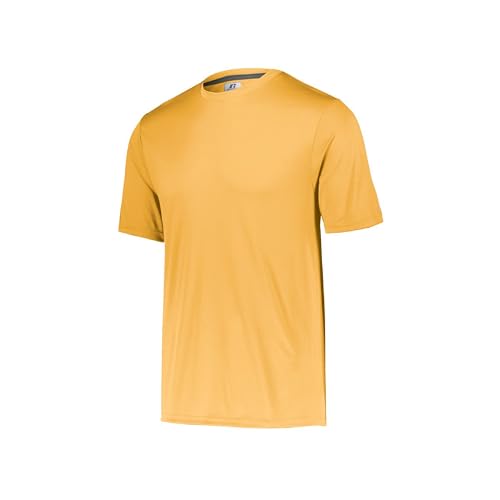 Russell Athletic Men's Short Sleeve Performance T-Shirt, Gold, Large