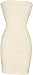 PacificPlex Womens Seamless Smoother Bodycon Stretchy Knit in Nylon Spandex Soft Strapless Short Mini Tube Slip Layering Sexy Dress, One Size, Ivory