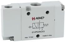1/8" NPTF Single Air Pilot/Spring Return 3-Way/2-Position Normally Closed Pnuematic Valve