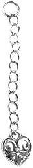 Extension Chain 2" - Pack of 20 (Rhodium Plated Heart)