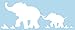 Elephant car Sticker, I Make Decals™,with Baby, Elephant Family, White Vinyl, Decal, Sticker, Label for car, Window, Computer, Wall, etc.