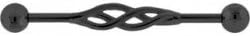 Black Industrial Barbell - Center Twist