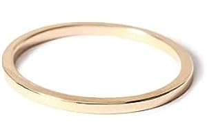 14k solid gold womens simple wedding band| Dainty plain gold wedding band| Custom wedding band for her| Minimalist thin weddi