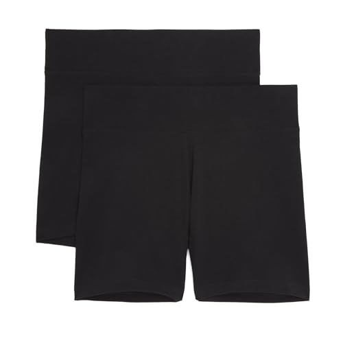 Jockey 2 Pack Bike Short 5'' Pantalones Cortos Lssige, Deep Black/Deep Black, M para Mujer